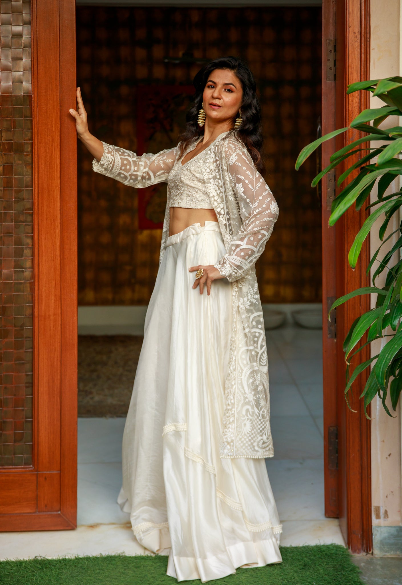 Ivory Whisper Jacket Lehenga Set