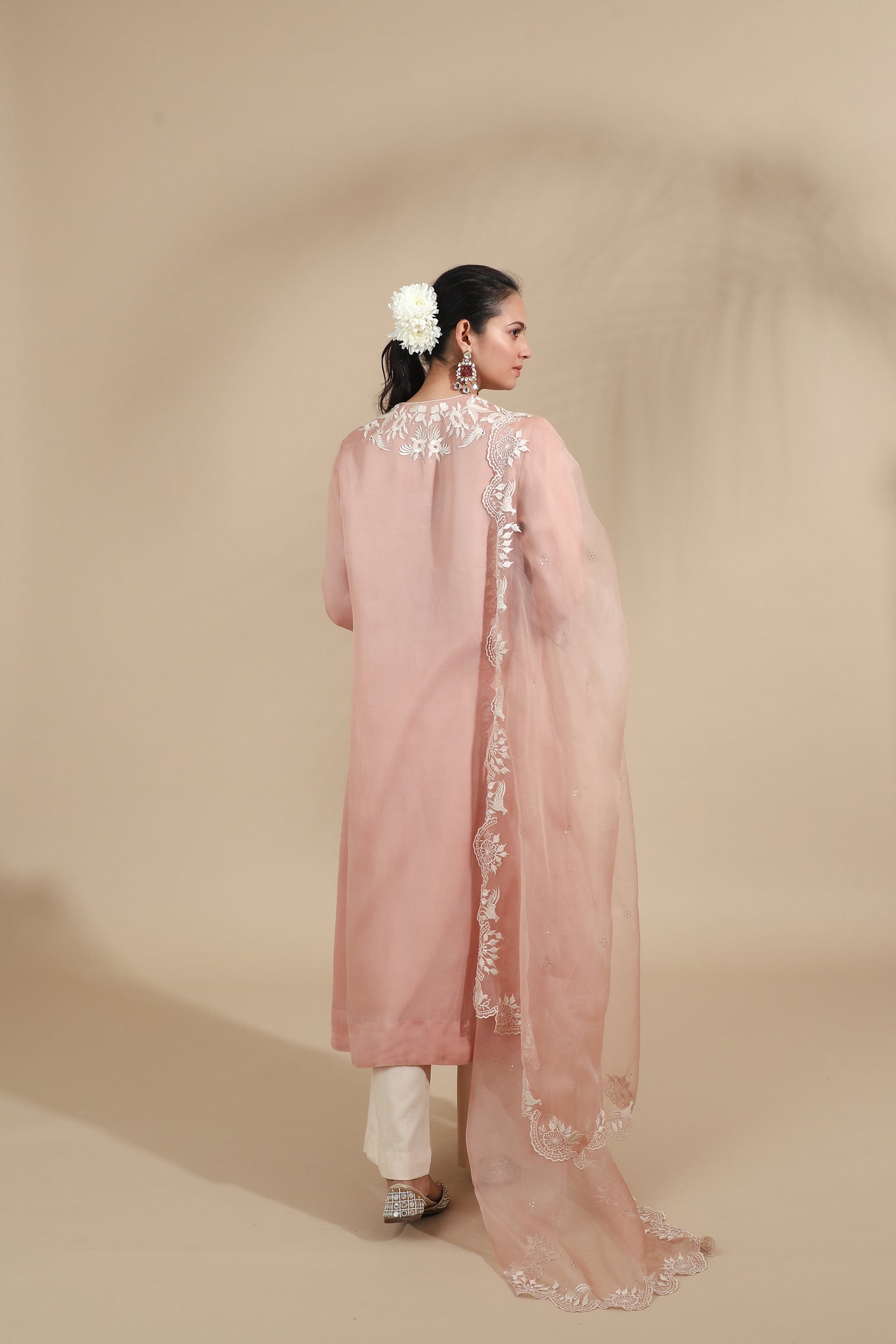 The Rosewood Bloom Embroidered Silk Set