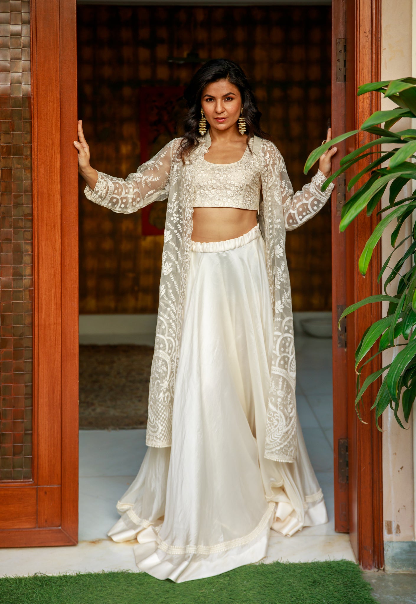 Ivory Whisper Jacket Lehenga Set