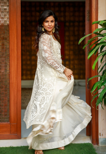 Ivory Whisper Jacket Lehenga Set