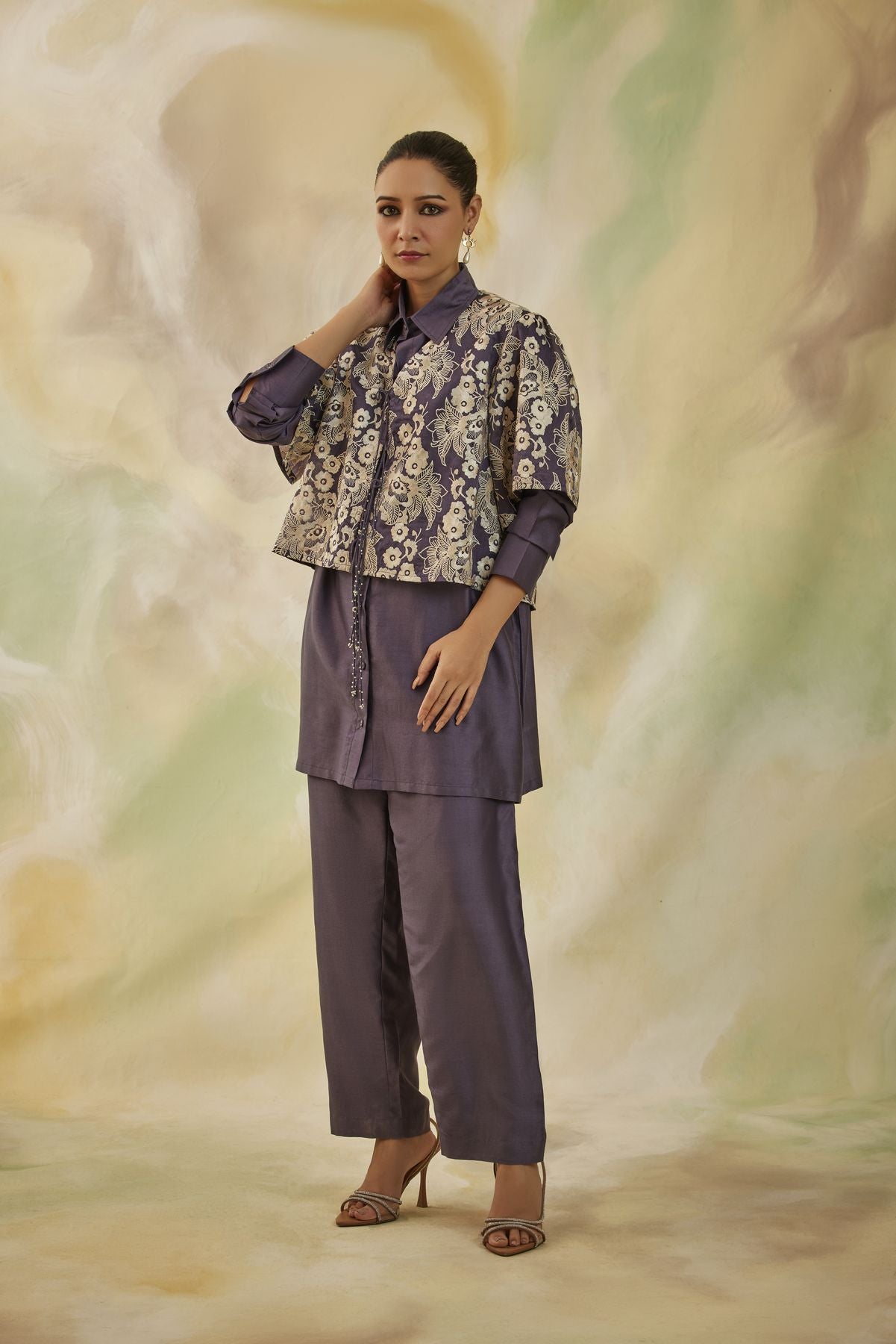 Blossom Embroidered Set With Jacket