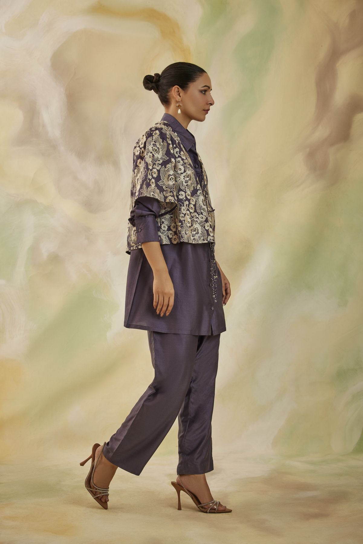 Blossom Embroidered Set With Jacket