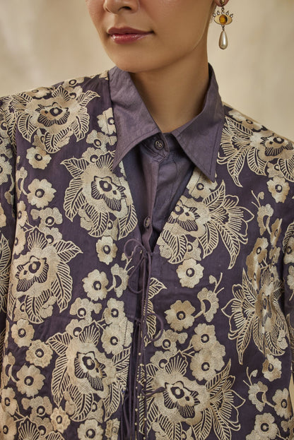 Blossom Embroidered Set With Jacket