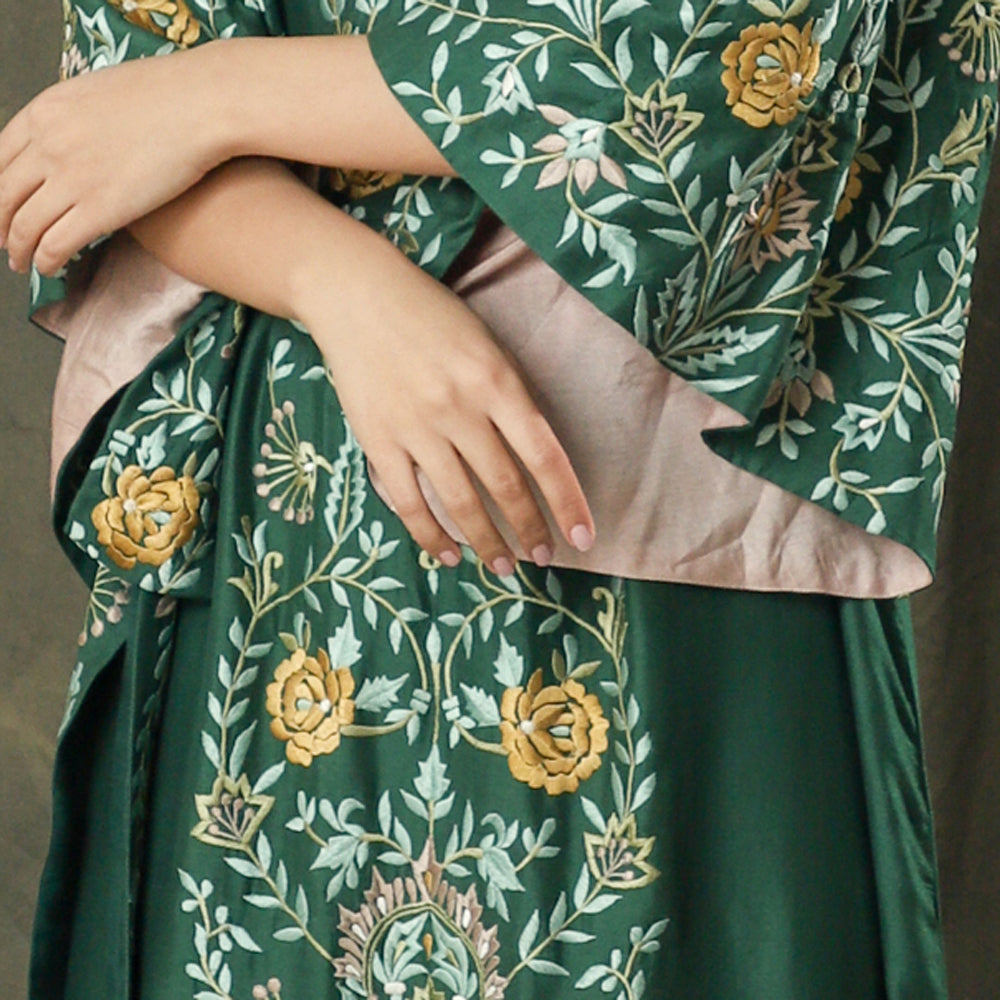 The Emerald Muse Artisanal Kaftan Set