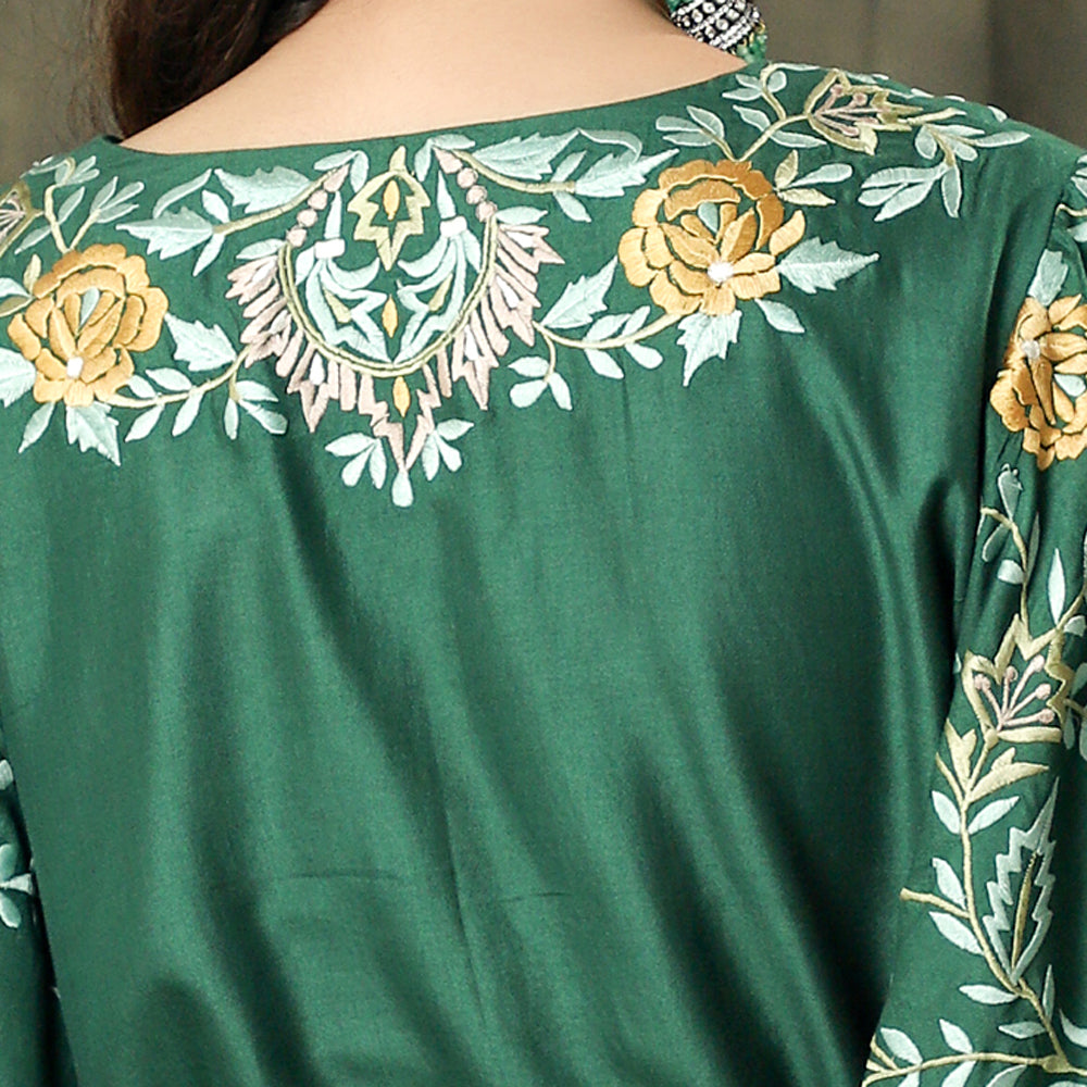 The Emerald Muse Artisanal Kaftan Set