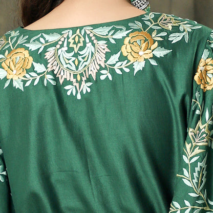 The Emerald Muse Artisanal Kaftan Set