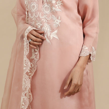 The Rosewood Bloom Embroidered Silk Set