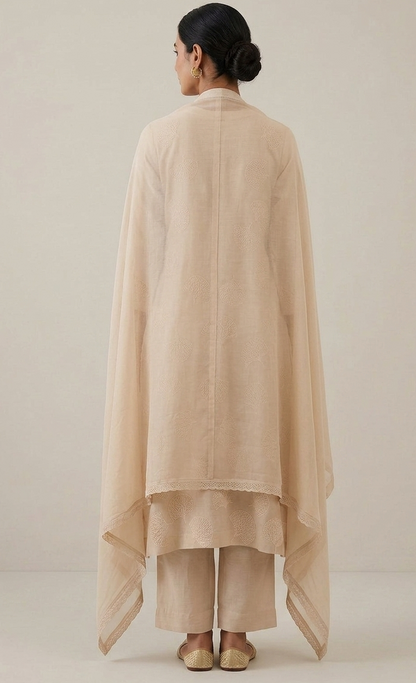 Ivory Embroidered Kurta Set