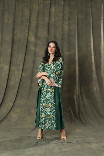 The Emerald Muse Artisanal Kaftan Set