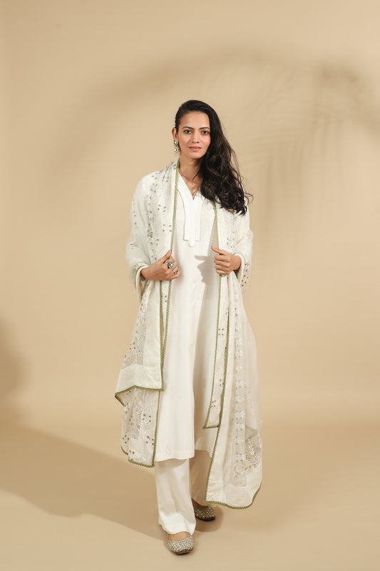 Ivory Grace Handcrafted Kurta Set