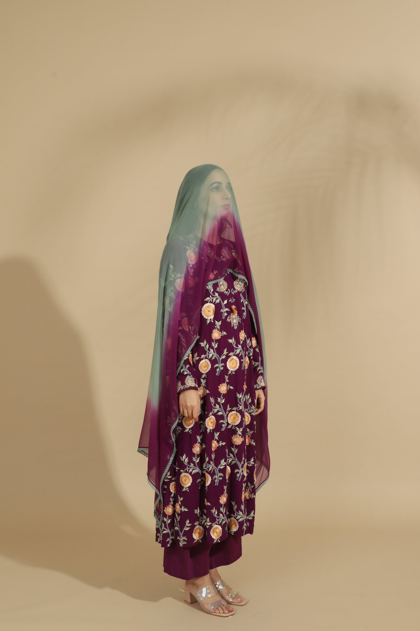 Imperial Plum Embroidered Kurta