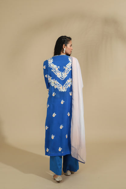 Blue Aura Floral Ensemble